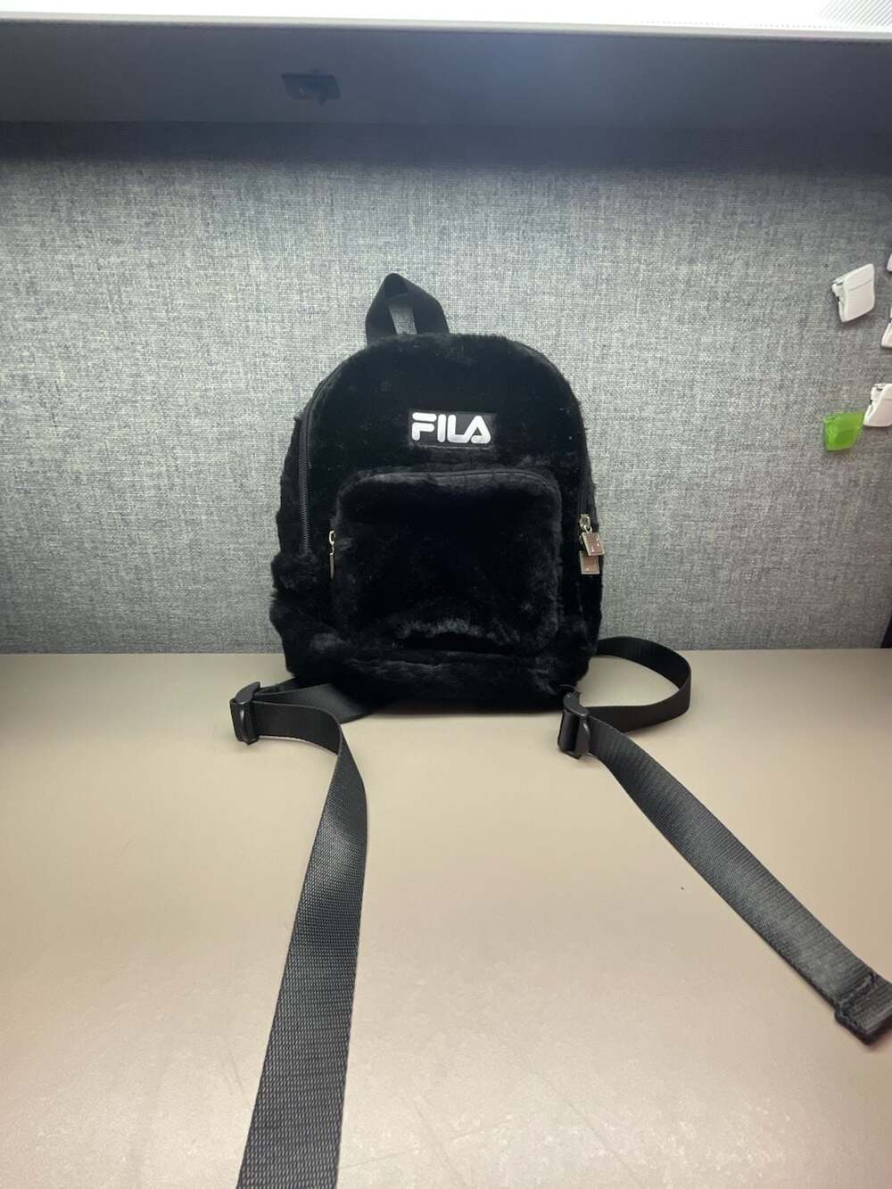 Fila Faux Fur Mini Backpack Black